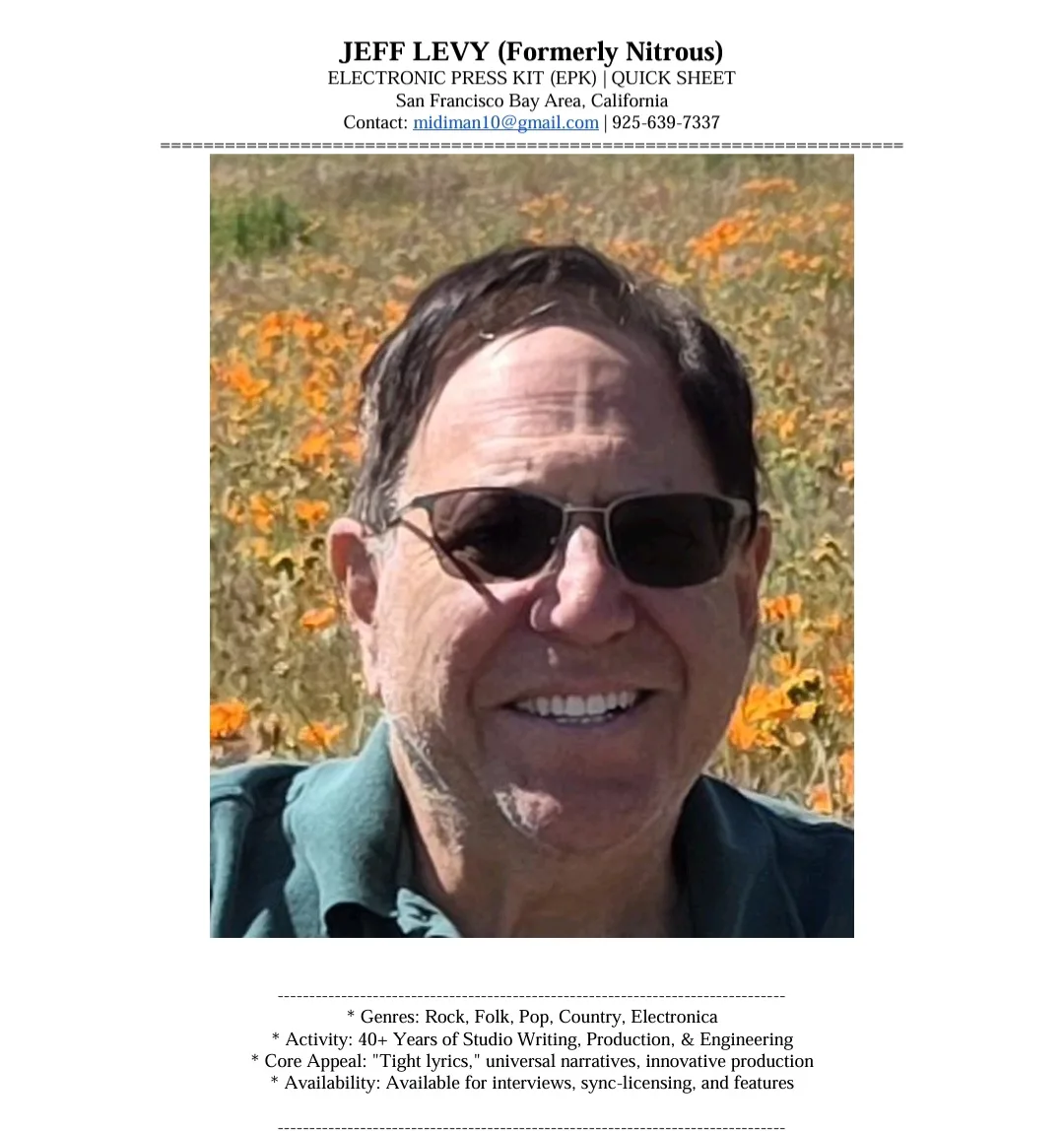 Jeff Levy artist portrait